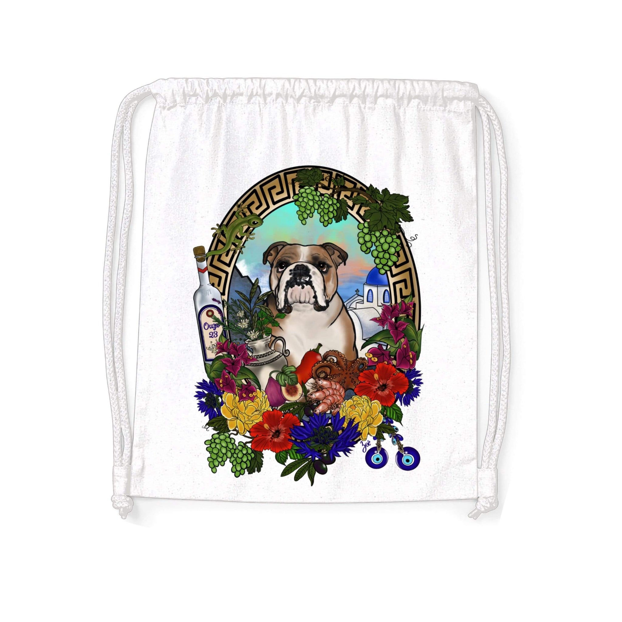 MYTi23 - Pets Heads Philosophy Gymbag Griechenland Gymbag Englische Bulldogge Hundeshirt Hundefans