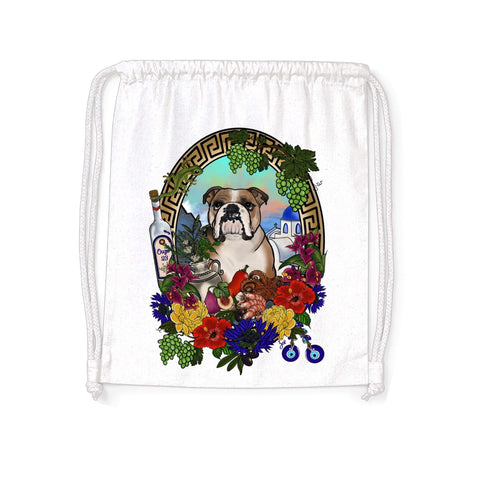 MYTi23 - Pets Heads Philosophy Gymbag Griechenland Gymbag Englische Bulldogge Hundeshirt Hundefans