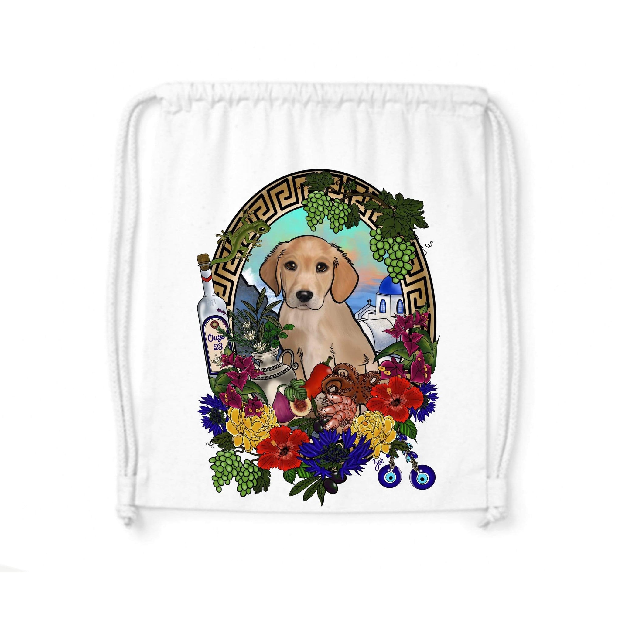 MYTi23 - Pets Heads Philosophy Gymbag Griechenland Gymbag Golden Retriever Hundeshirt Hundefans