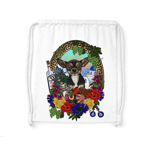 MYTi23 - Pets Heads Philosophy Gymbag Griechenland Gymbag Kurzhaar Chihuahua Hundeshirt Hundefans