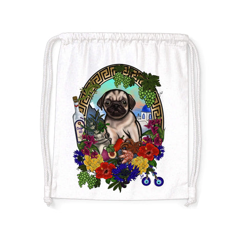 MYTi23 - Pets Heads Philosophy Gymbag Griechenland Gymbag Mops Hundeshirt Hundefans