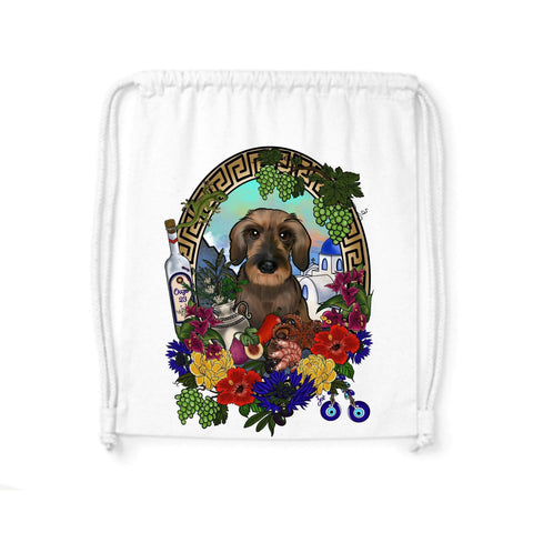 MYTi23 - Pets Heads Philosophy Gymbag Griechenland Gymbag Rauhaardackel Hundeshirt Hundefans