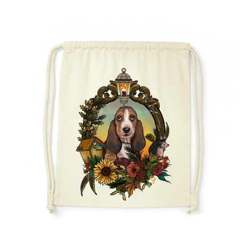 MYTi23 - Pets Heads Philosophy Gymbag Herbst Gymbag Basset Hundeshirt Hundefans