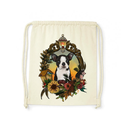 MYTi23 - Pets Heads Philosophy Gymbag Herbst Gymbag Boston Terrier Hundeshirt Hundefans