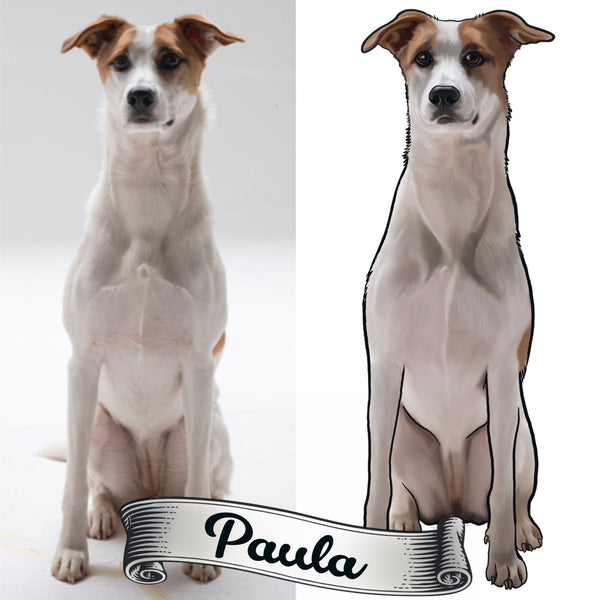 MYTi23 - Pets Heads Philosophy Dein Liebling für dich gezeichnet: Sonderanfertigungen Hundeshirt Hundefans