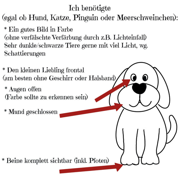 MYTi23 - Pets Heads Philosophy Dein Liebling für dich gezeichnet: Sonderanfertigungen Hundeshirt Hundefans