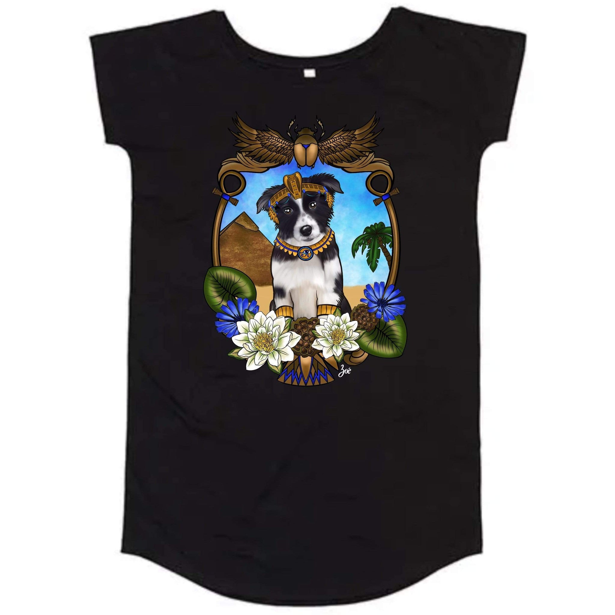 MYTi23 - Pets Heads Philosophy Shirt Kleider S Ägypten Shirtkleid Border Collie Hundeshirt Hundefans
