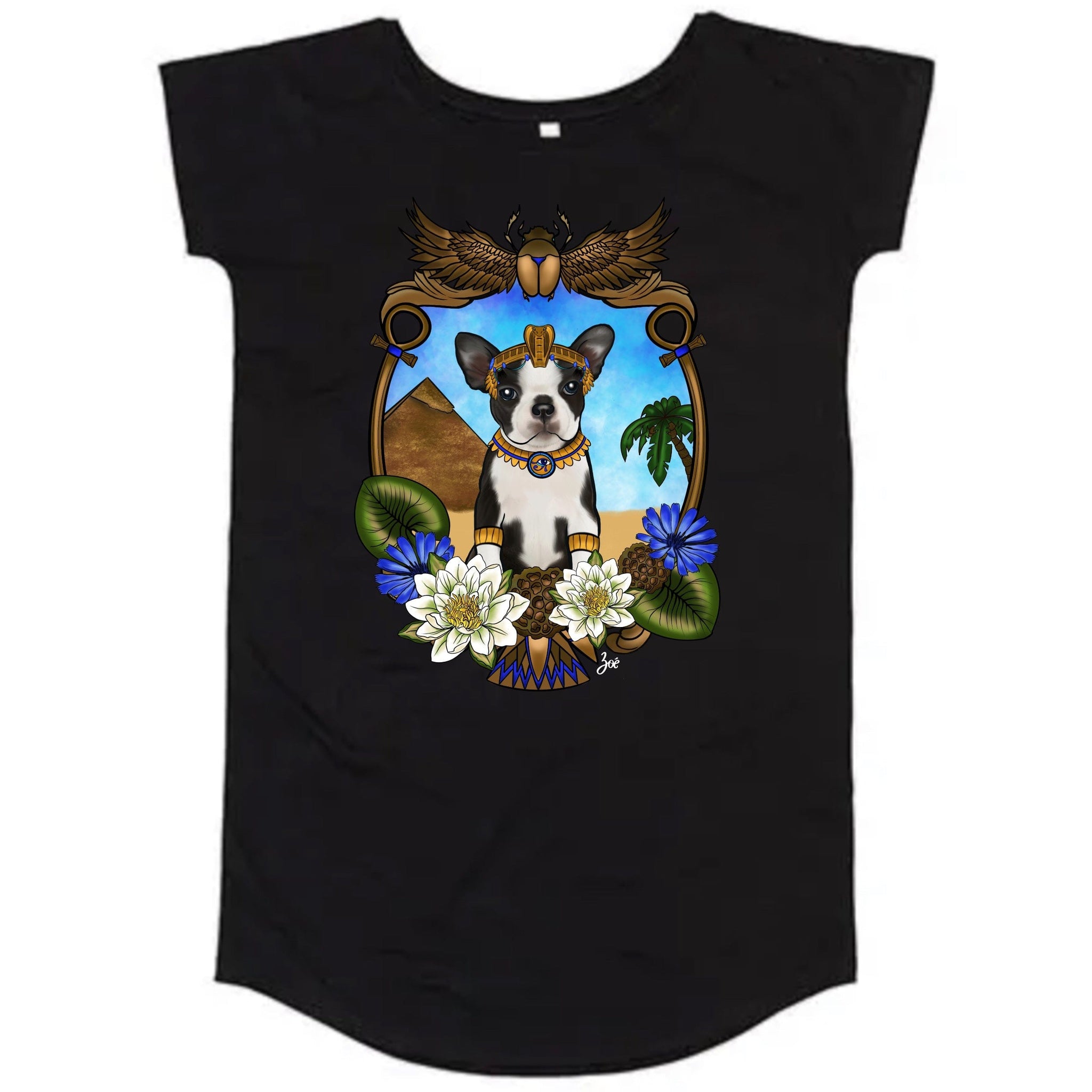 MYTi23 - Pets Heads Philosophy Shirt Kleider S Ägypten Shirtkleid Boston Terrier Hundeshirt Hundefans