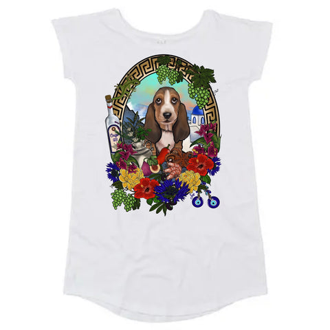 MYTi23 - Pets Heads Philosophy Shirt Kleider S Griechenland Shirtkleid Basset Hundeshirt Hundefans