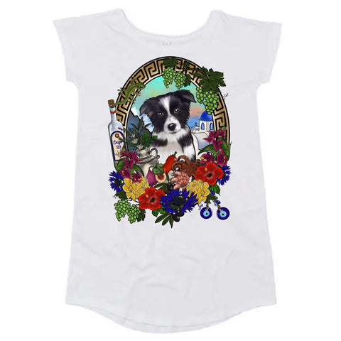 MYTi23 - Pets Heads Philosophy Shirt Kleider S Griechenland Shirtkleid Border Collie Hundeshirt Hundefans