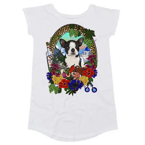 MYTi23 - Pets Heads Philosophy Shirt Kleider S Griechenland Shirtkleid Boston Terrier Hundeshirt Hundefans