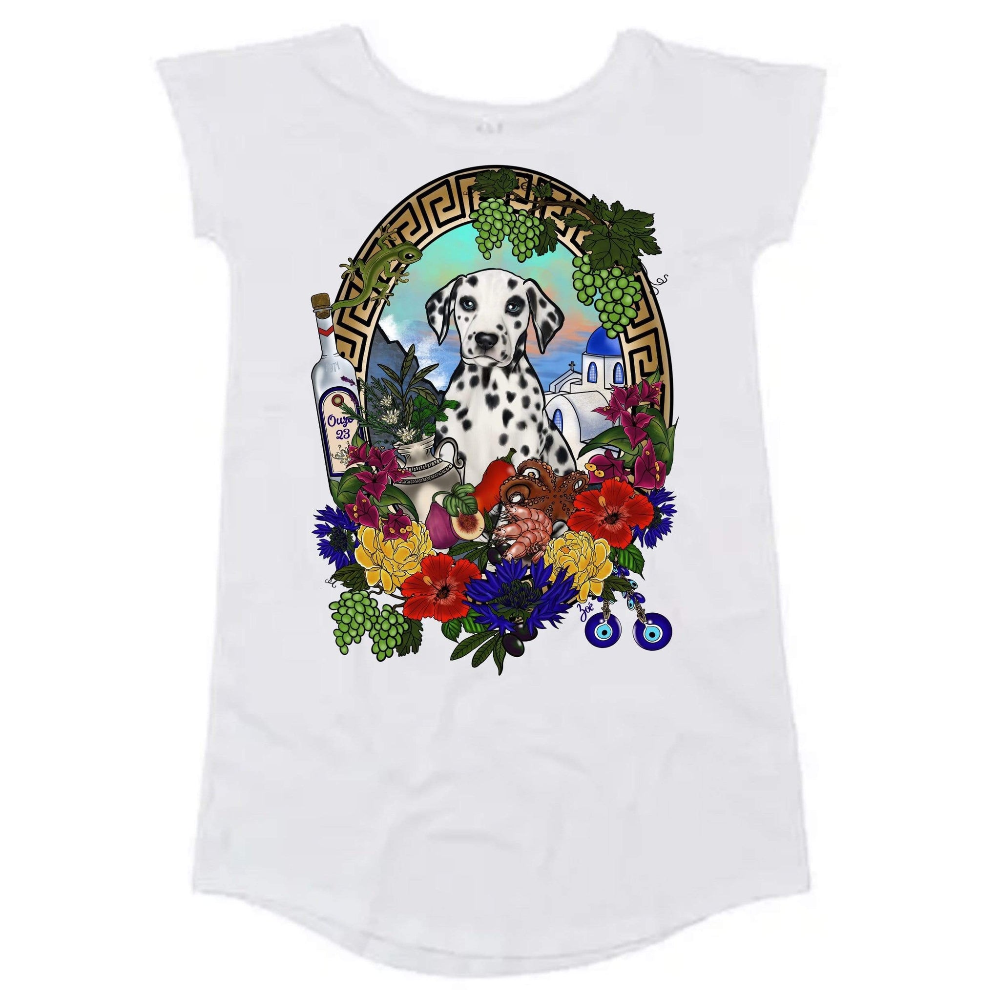 MYTi23 - Pets Heads Philosophy Shirt Kleider S Griechenland Shirtkleid Dalmatiner Hundeshirt Hundefans