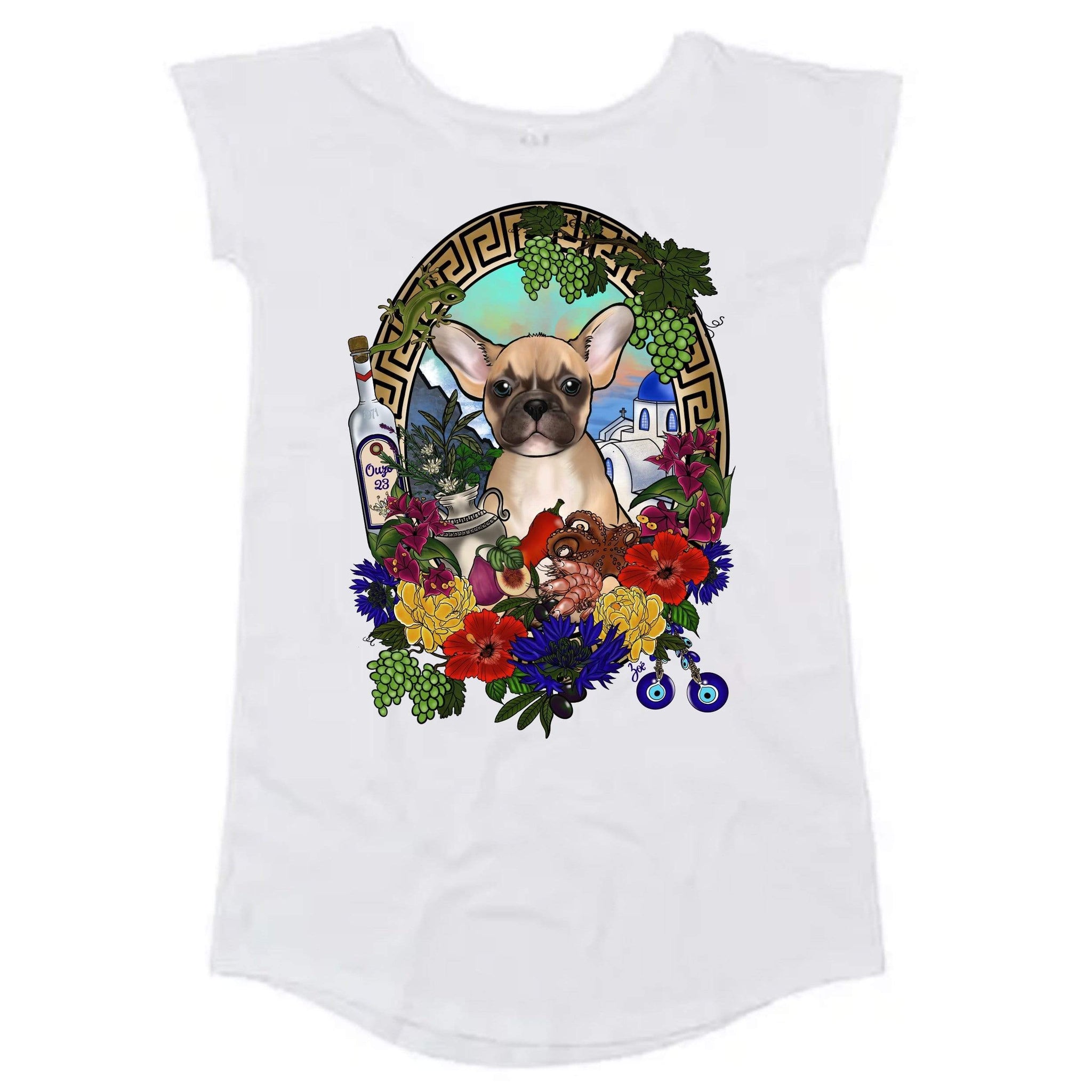 MYTi23 - Pets Heads Philosophy Shirt Kleider S Griechenland Shirtkleid Frenchie Hundeshirt Hundefans