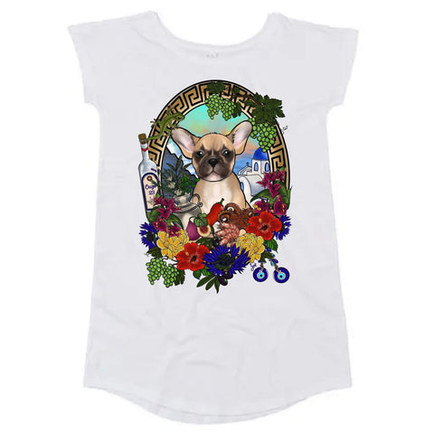MYTi23 - Pets Heads Philosophy Shirt Kleider S Griechenland Shirtkleid Frenchie Hundeshirt Hundefans