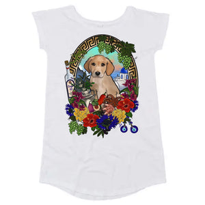 MYTi23 - Pets Heads Philosophy Shirt Kleider S Griechenland Shirtkleid Golden Retriever Hundeshirt Hundefans