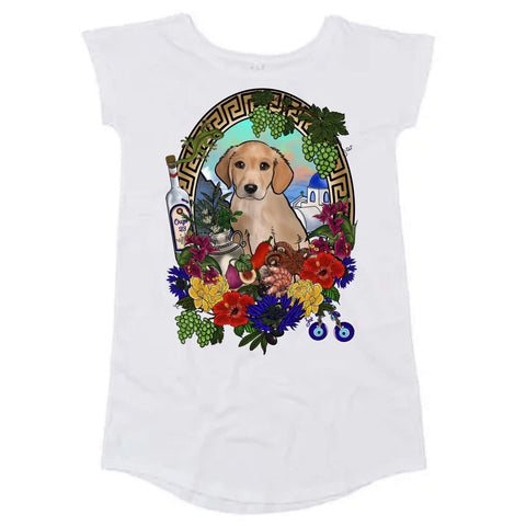 MYTi23 - Pets Heads Philosophy Shirt Kleider S Griechenland Shirtkleid Golden Retriever Hundeshirt Hundefans