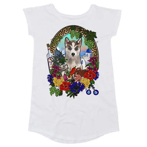 MYTi23 - Pets Heads Philosophy Shirt Kleider S Griechenland Shirtkleid Husky Hundeshirt Hundefans