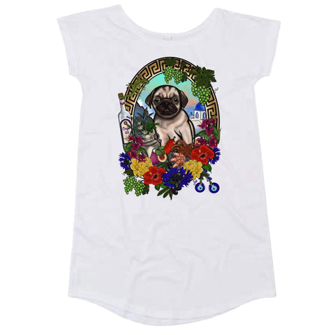 MYTi23 - Pets Heads Philosophy Shirt Kleider S Griechenland Shirtkleid Mops Hundeshirt Hundefans