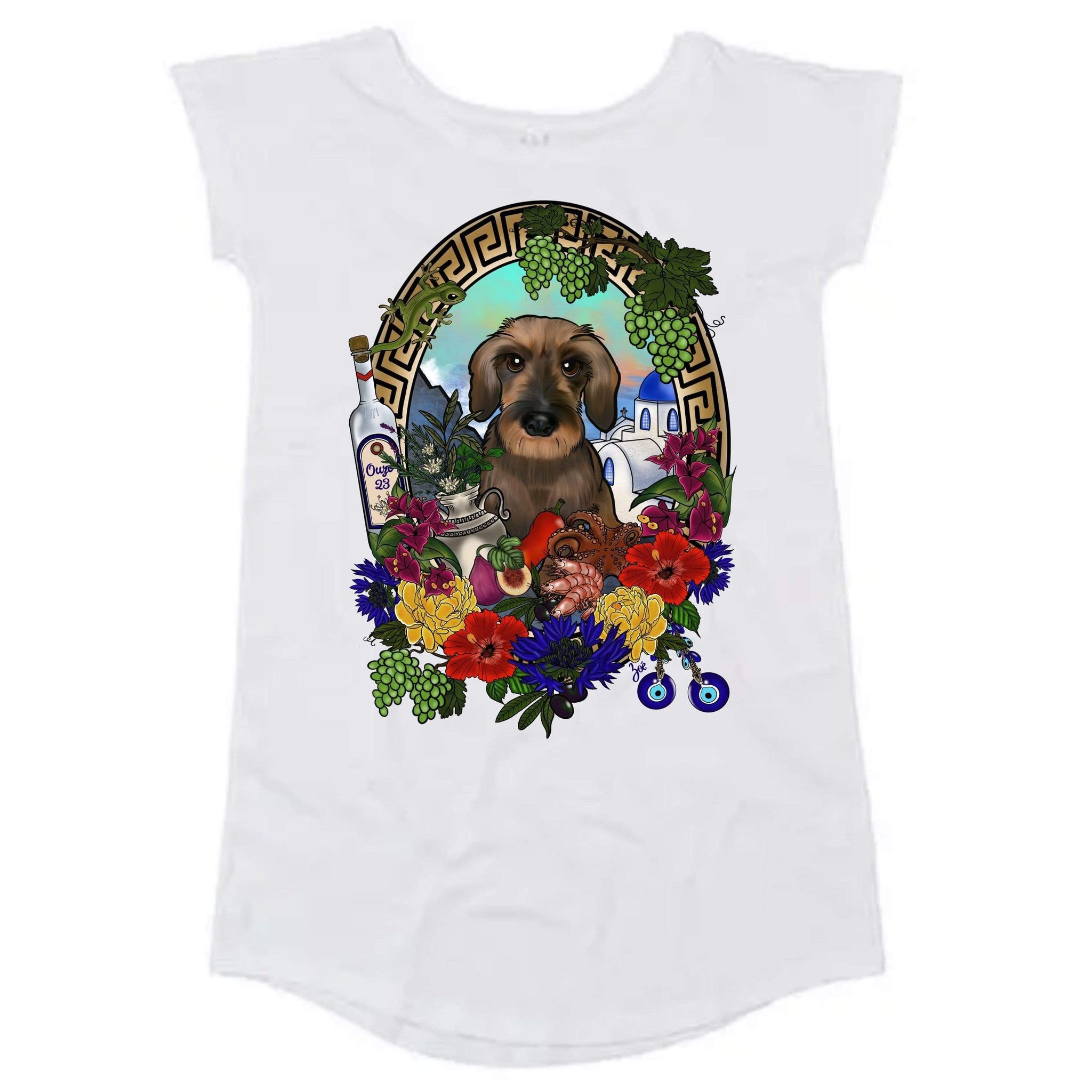 MYTi23 - Pets Heads Philosophy Shirt Kleider S Griechenland Shirtkleid Rauhaardackel Hundeshirt Hundefans
