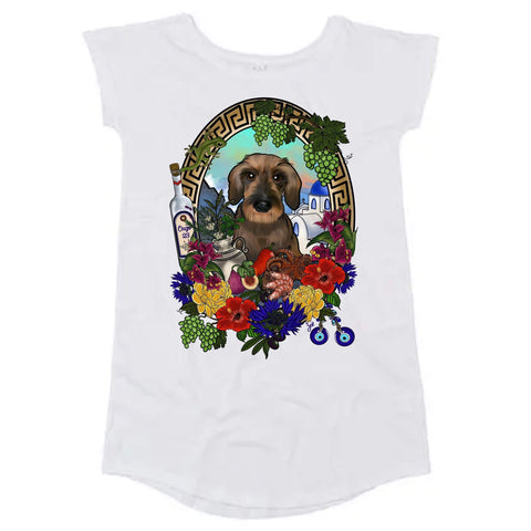 MYTi23 - Pets Heads Philosophy Shirt Kleider S Griechenland Shirtkleid Rauhaardackel Hundeshirt Hundefans