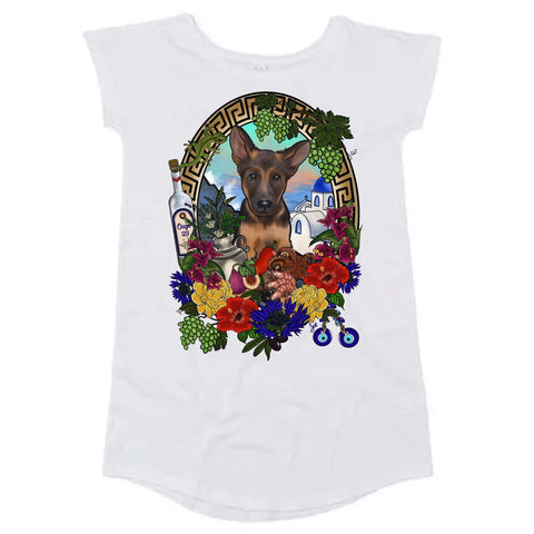MYTi23 - Pets Heads Philosophy Shirt Kleider S Griechenland Shirtkleid Schäferhund Hundeshirt Hundefans