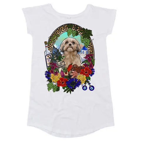 MYTi23 - Pets Heads Philosophy Shirt Kleider S Griechenland Shirtkleid Shih Tzu Hundeshirt Hundefans