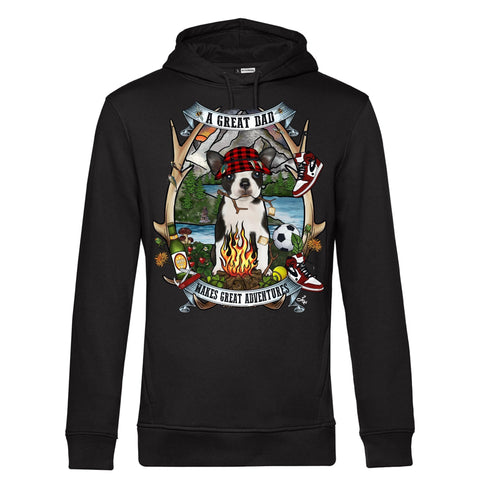 MYTi23 - Pets Heads Philosophy Sweat Shirts XS Daddy Unisex Hoodie Boston Terrier Hundeshirt Hundefans