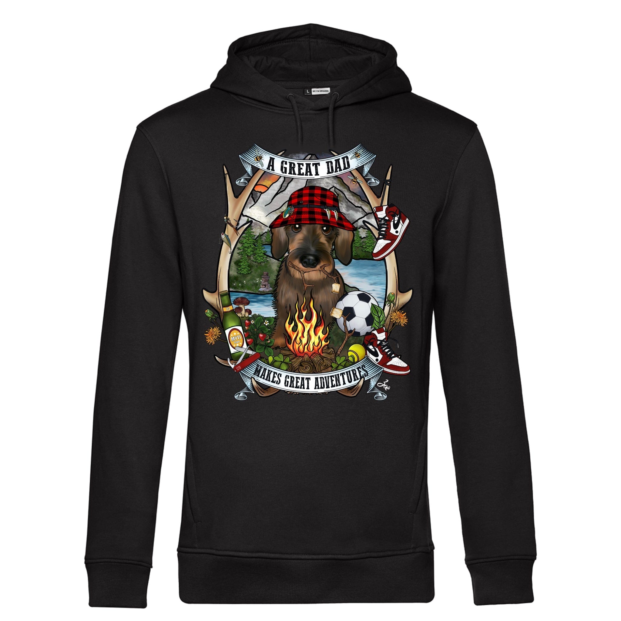 MYTi23 - Pets Heads Philosophy Sweat Shirts XS Daddy Unisex Hoodie Rauhaardackel Hundeshirt Hundefans
