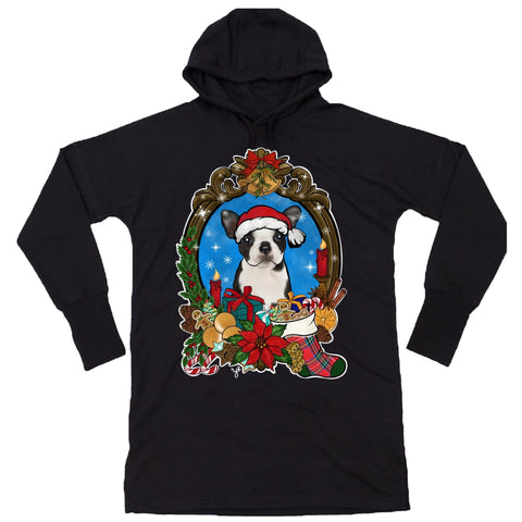 MYTi23 - Pets Heads Philosophy Sweat Shirts S Christmas Hoodiekleid Boston Terrier Hundeshirt Hundefans