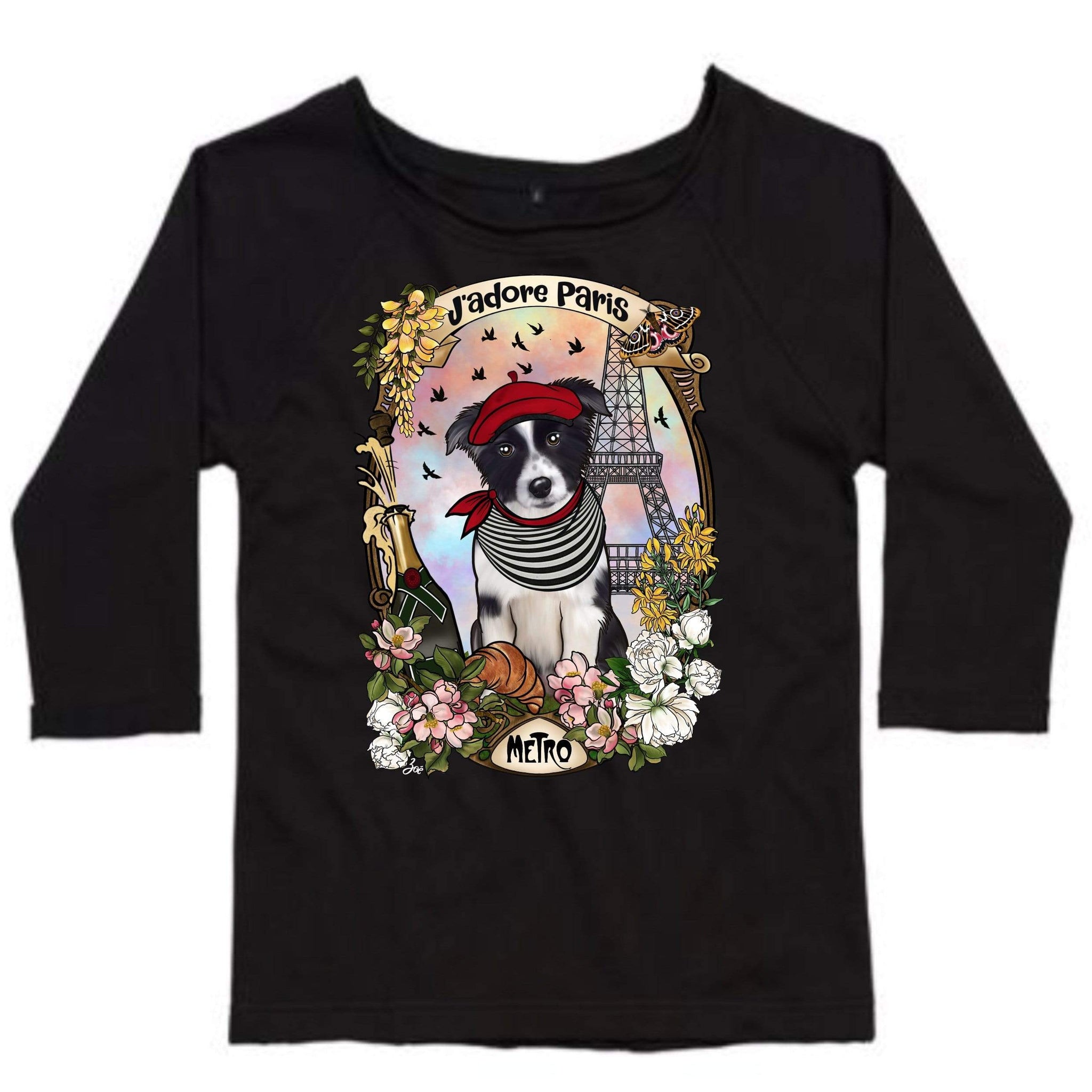 MYTi23 - Pets Heads Philosophy Sweat Shirts S Paris Dancesweater Border Collie Hundeshirt Hundefans