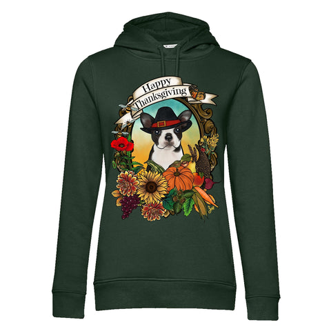 MYTi23 - Pets Heads Philosophy Sweat Shirts XS Thanksgiving Unisex Hoodie Boston Terrier Hundeshirt Hundefans