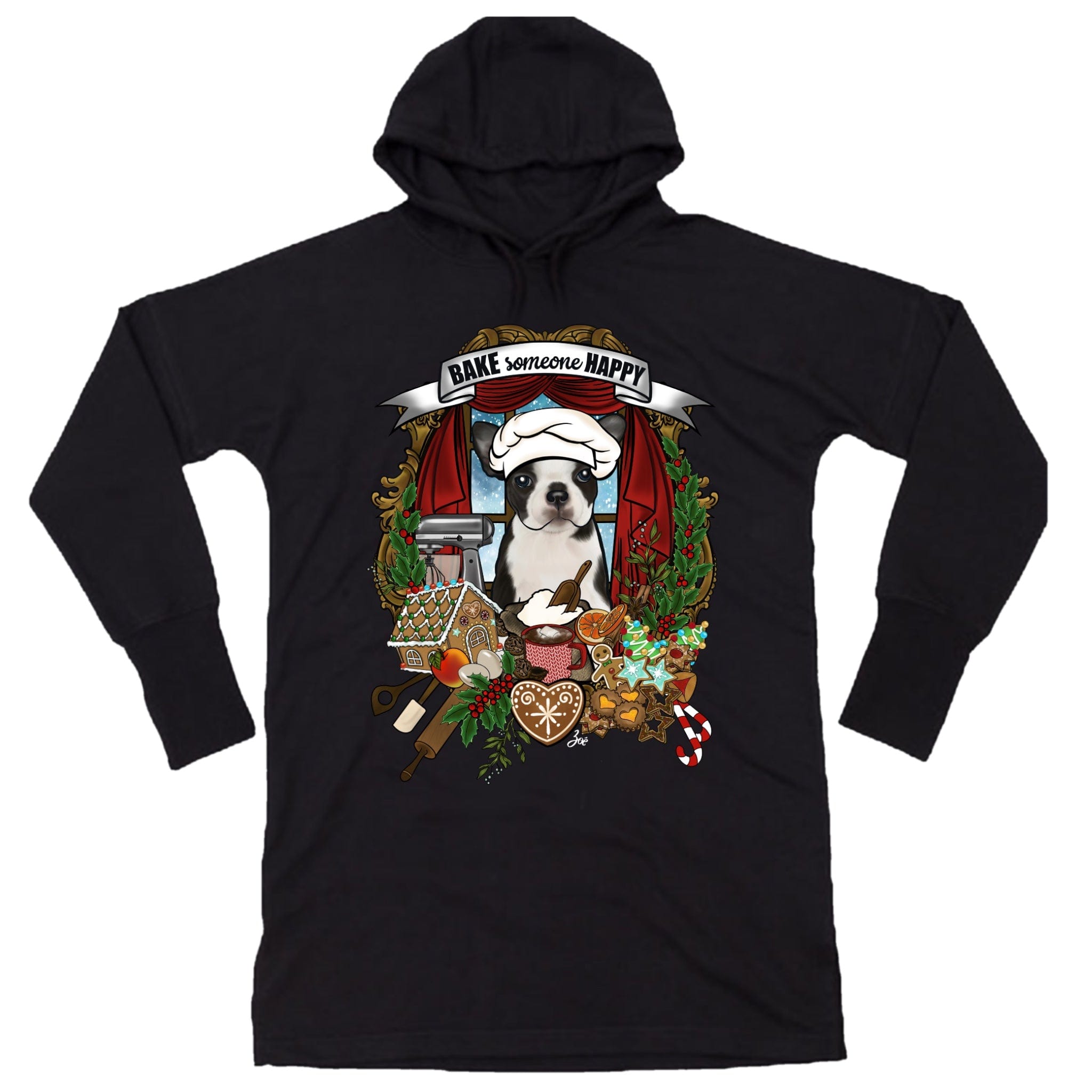 MYTi23 - Pets Heads Philosophy Sweat Shirts S Weihnachtsbäckerei Hoodiekleid Boston Terrier Hundeshirt Hundefans