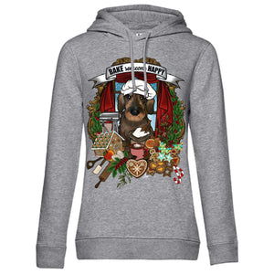 MYTi23 - Pets Heads Philosophy Sweat Shirts XS Weihnachtsbäckerei Unisex Hoodie Rauhaardackel Hundeshirt Hundefans
