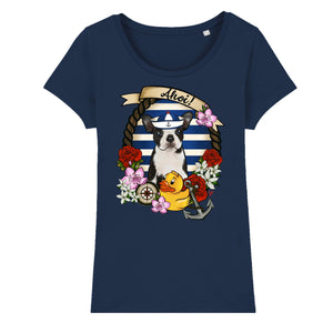 MYTi23 - Pets Heads Philosophy T-Shirt XS Ahoi Damen Shirt Boston Terrier Hundeshirt Hundefans