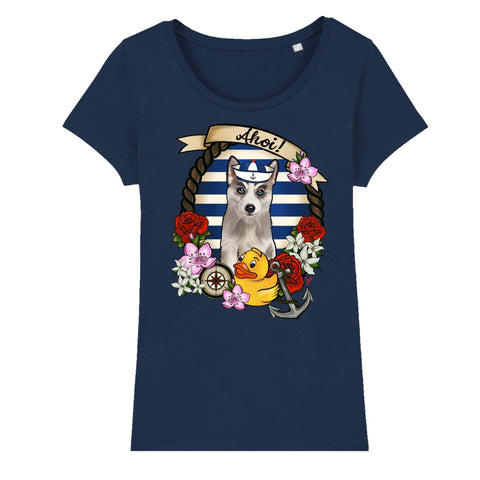 MYTi23 - Pets Heads Philosophy T-Shirt XS Ahoi Damen Shirt Husky Hundeshirt Hundefans
