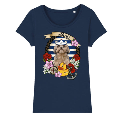 MYTi23 - Pets Heads Philosophy T-Shirt XS Ahoi Damen Shirt Shih Tzu Hundeshirt Hundefans