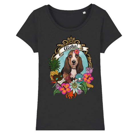 MYTi23 - Pets Heads Philosophy T-Shirt XS Aloha Damen Shirt Basset Hundeshirt Hundefans