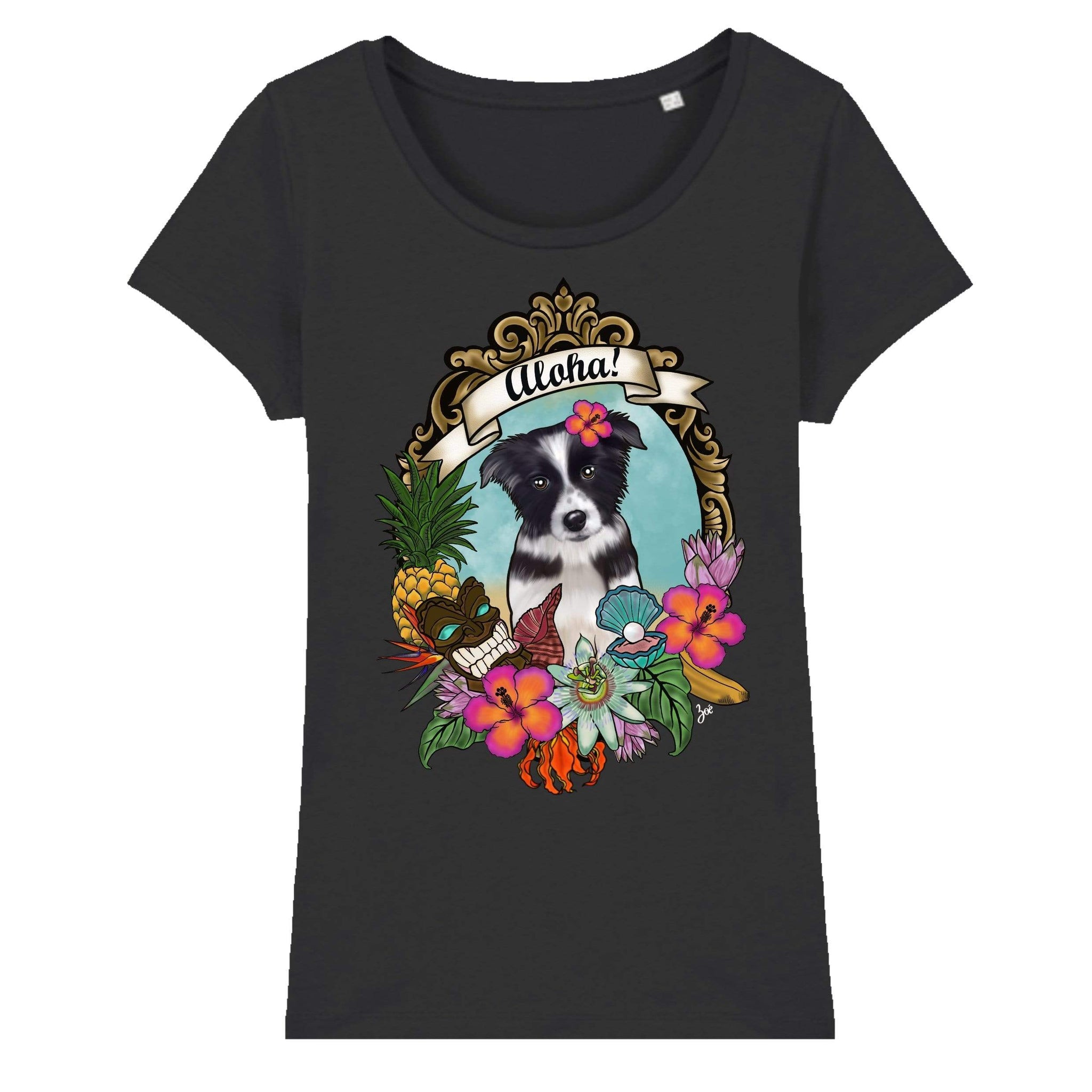 MYTi23 - Pets Heads Philosophy T-Shirt XS Aloha Damen Shirt Border Collie Hundeshirt Hundefans