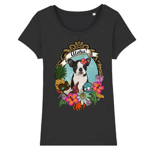 MYTi23 - Pets Heads Philosophy T-Shirt XS Aloha Damen Shirt Boston Terrier Hundeshirt Hundefans