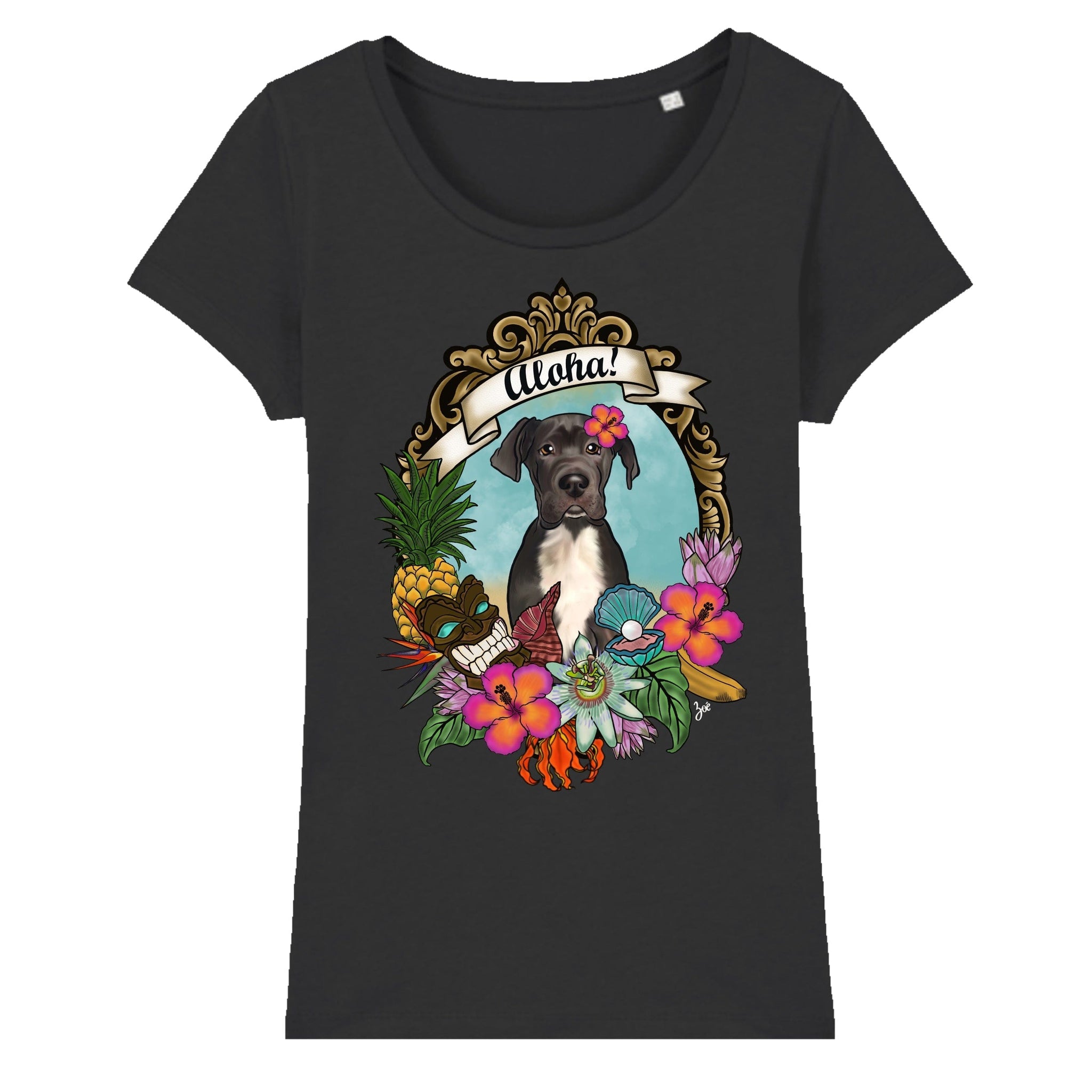 MYTi23 - Pets Heads Philosophy T-Shirt XS Aloha Damen Shirt Deutsche Dogge Hundeshirt Hundefans