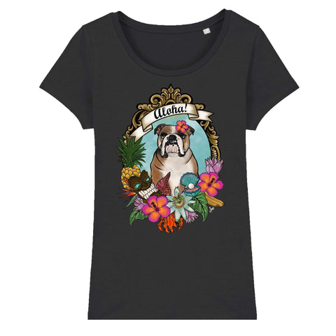 MYTi23 - Pets Heads Philosophy T-Shirt XS Aloha Damen Shirt Englische Bulldogge Hundeshirt Hundefans