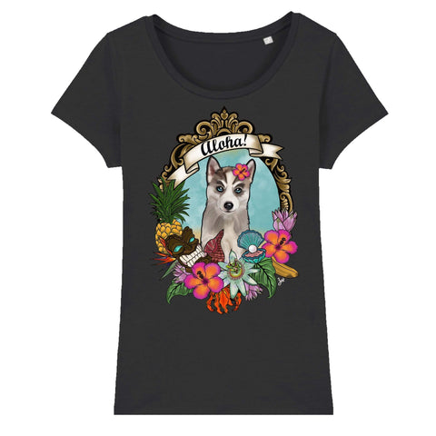 MYTi23 - Pets Heads Philosophy T-Shirt XS Aloha Damen Shirt Husky Hundeshirt Hundefans