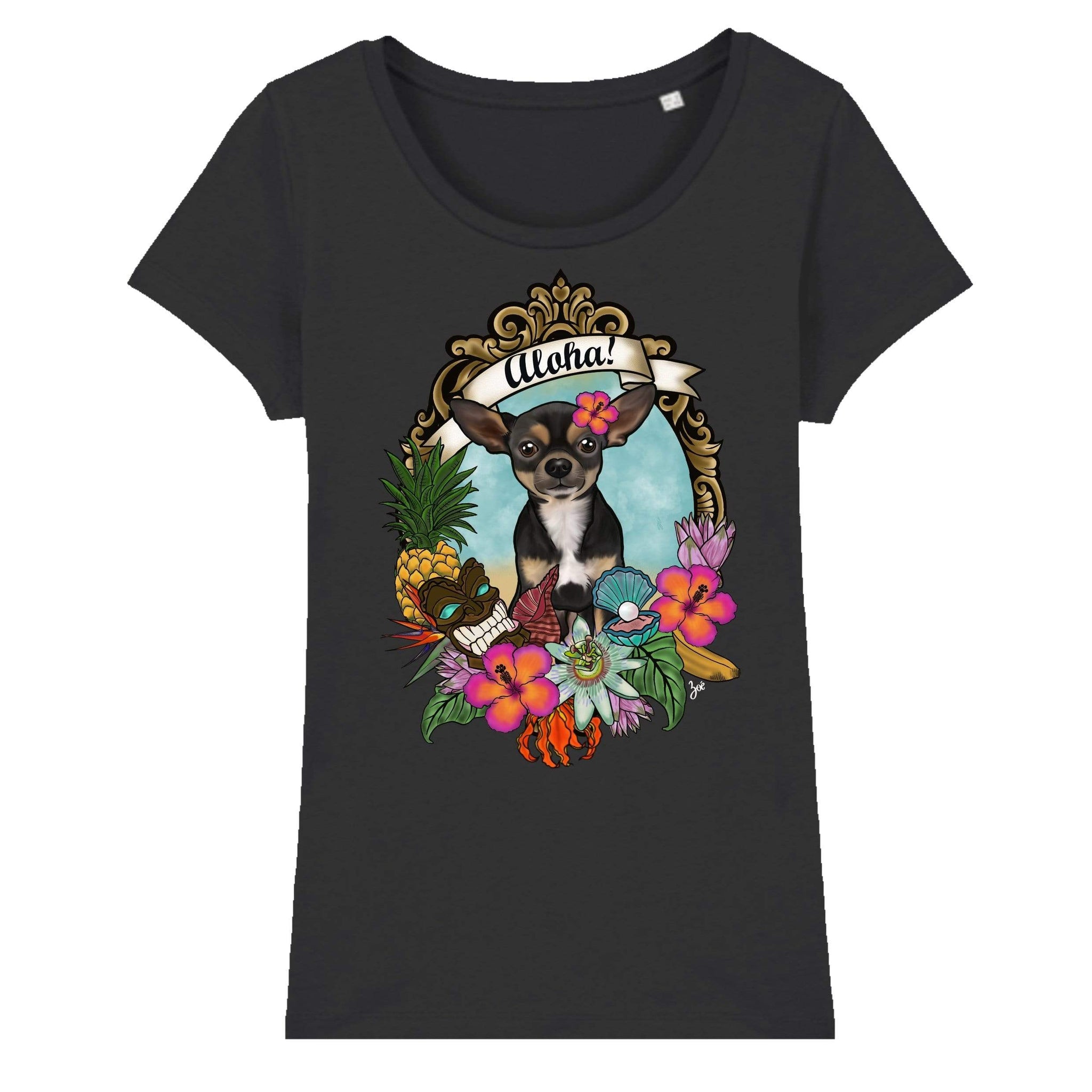 MYTi23 - Pets Heads Philosophy T-Shirt XS Aloha Damen Shirt Kurzhaar Chihuahua Hundeshirt Hundefans