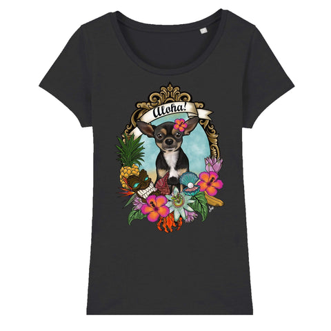 MYTi23 - Pets Heads Philosophy T-Shirt XS Aloha Damen Shirt Kurzhaar Chihuahua Hundeshirt Hundefans