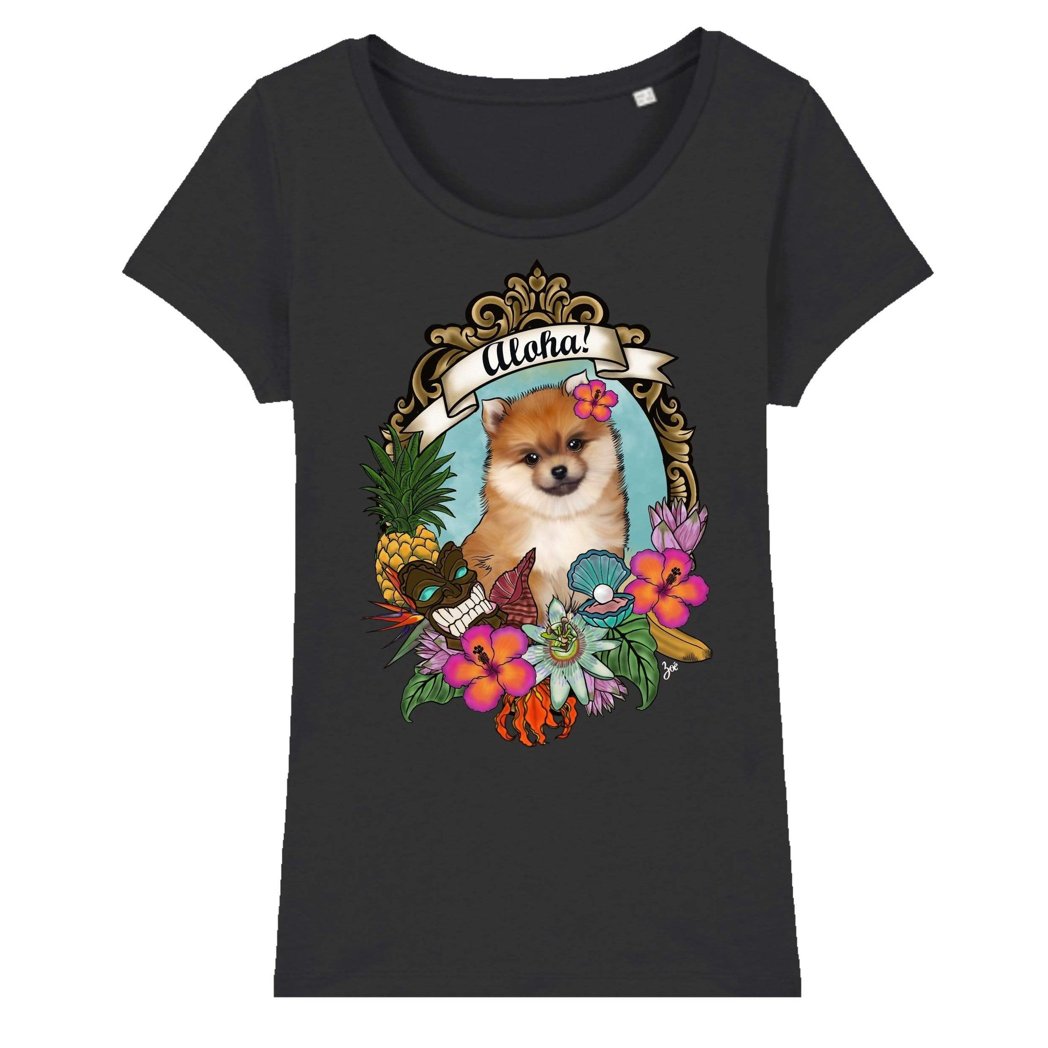 MYTi23 - Pets Heads Philosophy T-Shirt XS Aloha Damen Shirt Pommeraner Hundeshirt Hundefans