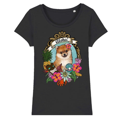MYTi23 - Pets Heads Philosophy T-Shirt XS Aloha Damen Shirt Pommeraner Hundeshirt Hundefans