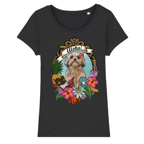 MYTi23 - Pets Heads Philosophy T-Shirt XS Aloha Damen Shirt Shih Tzu Hundeshirt Hundefans