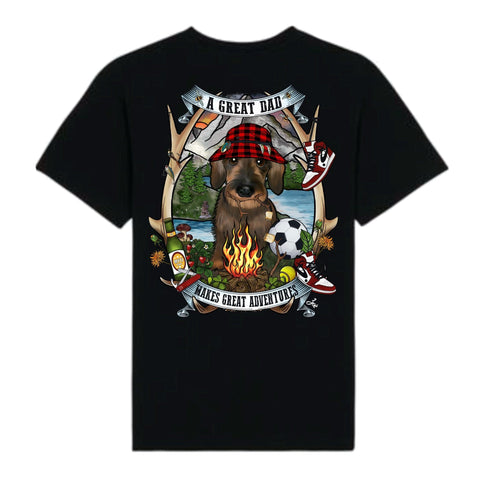 MYTi23 - Pets Heads Philosophy T-Shirt XS Daddy Herren Shirt Rauhaardackel Hundeshirt Hundefans