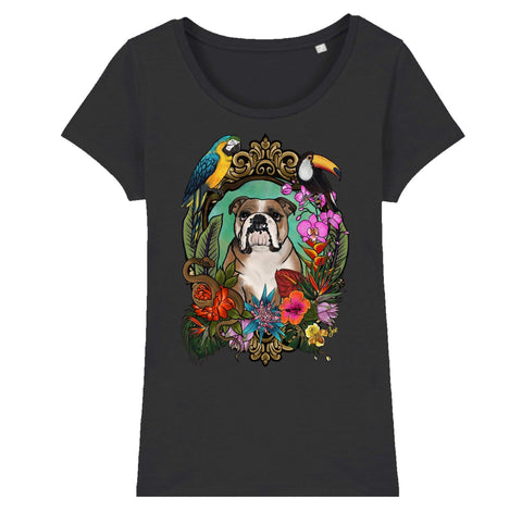 MYTi23 - Pets Heads Philosophy T-Shirt XS Dschungel Damen Shirt Englische Bulldogge Hundeshirt Hundefans