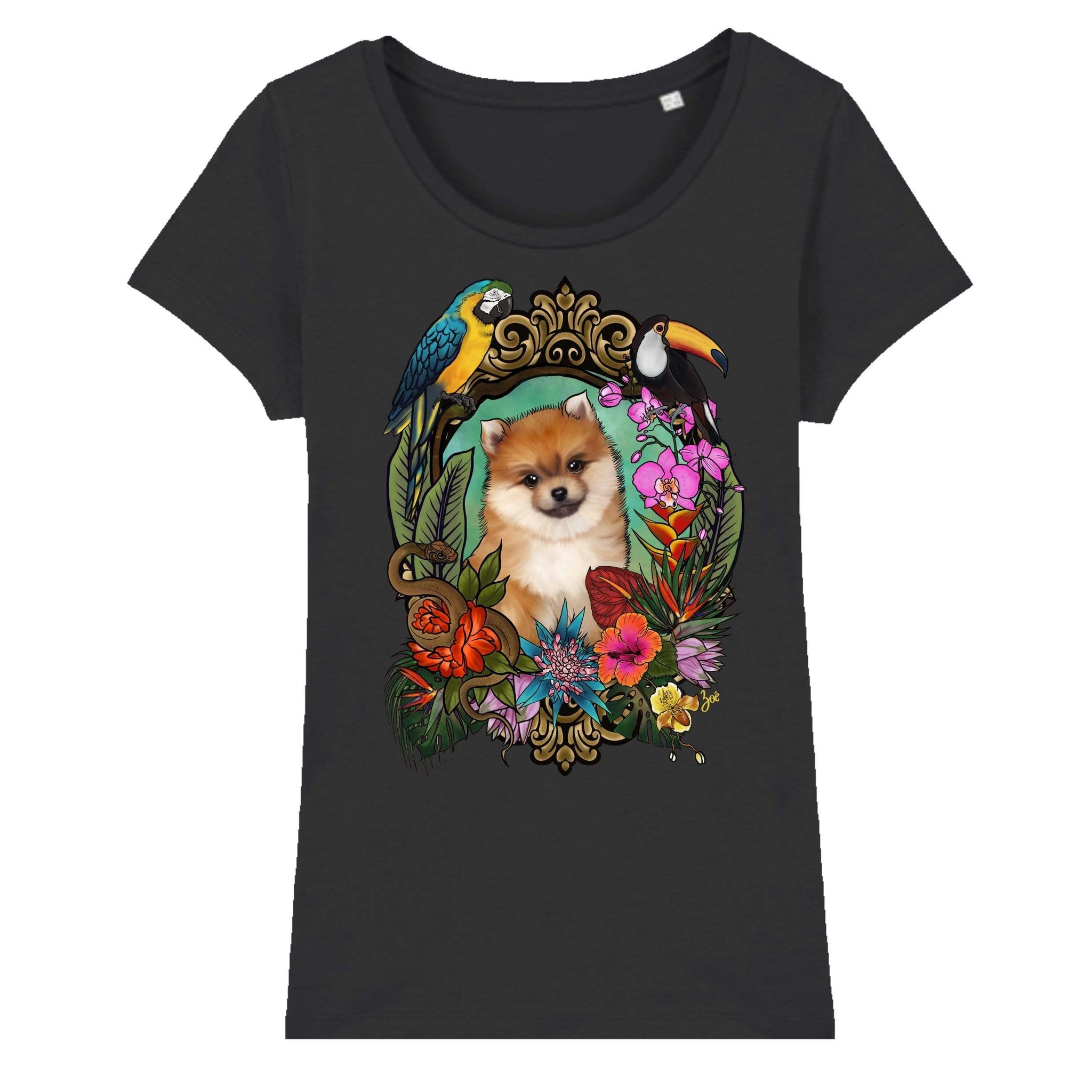 MYTi23 - Pets Heads Philosophy T-Shirt XS Dschungel Damen Shirt Pommeraner Hundeshirt Hundefans